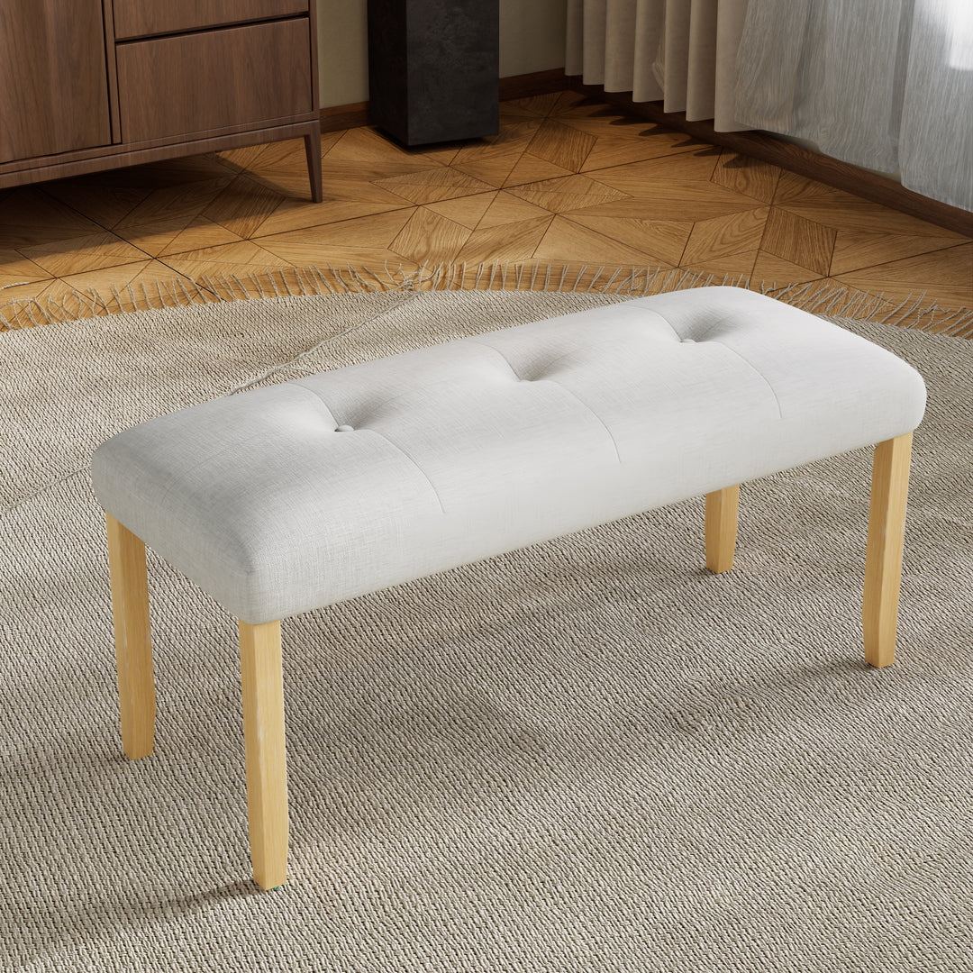 Modern Bedroom Upholstered Tufted Benches Dining Benches