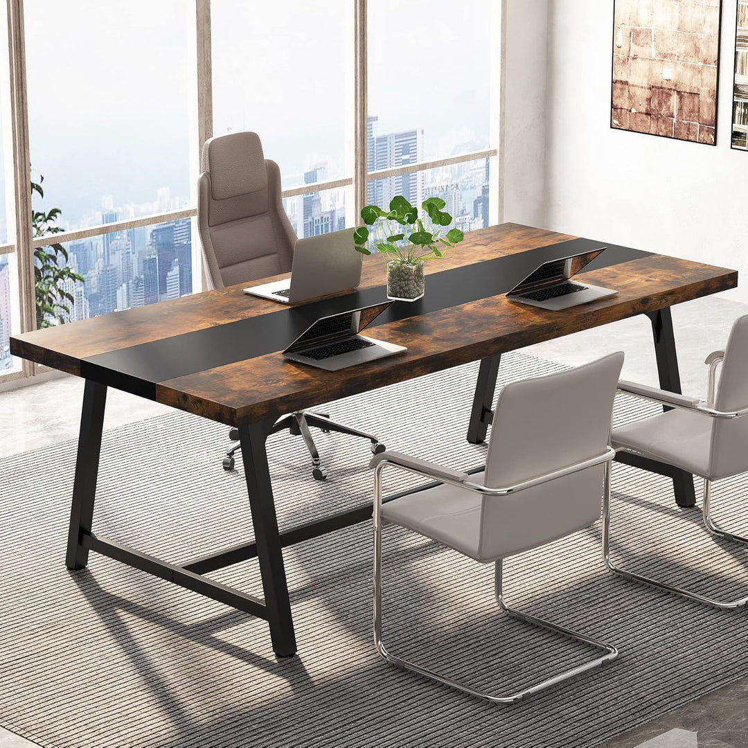 70.87'' Modern Rectangular Office Executive Desk Conference Table for 6-8 People