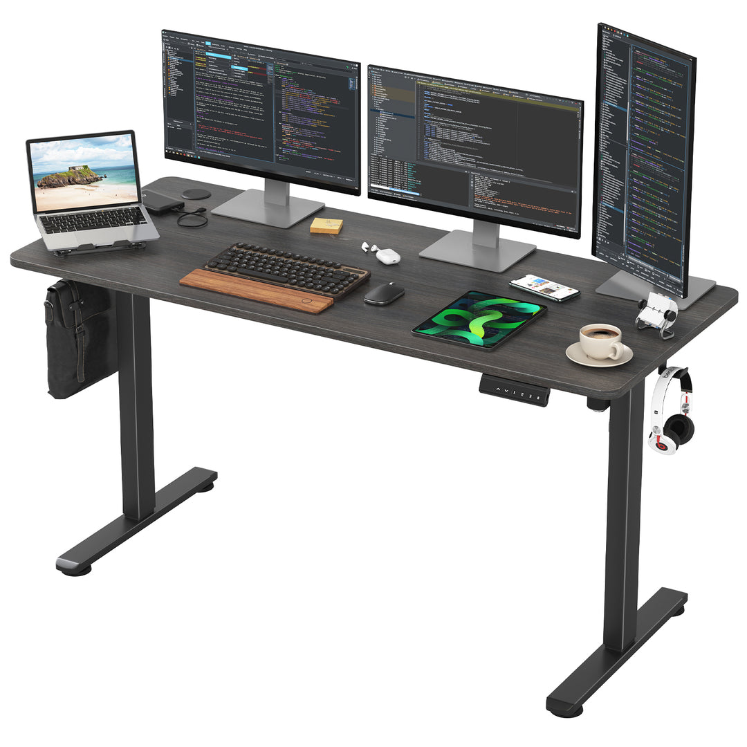 Electric Standing Desk Adjustable Height Sit Stand Home Office Desk with Splice Board