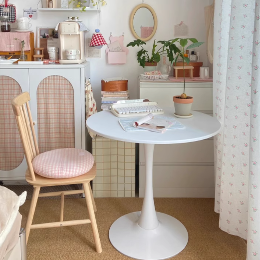 Modern White Round Coffee Dining Table