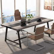 70.87'' Modern Rectangular Grey Office Executive Desk Conference Table for 6-8 People