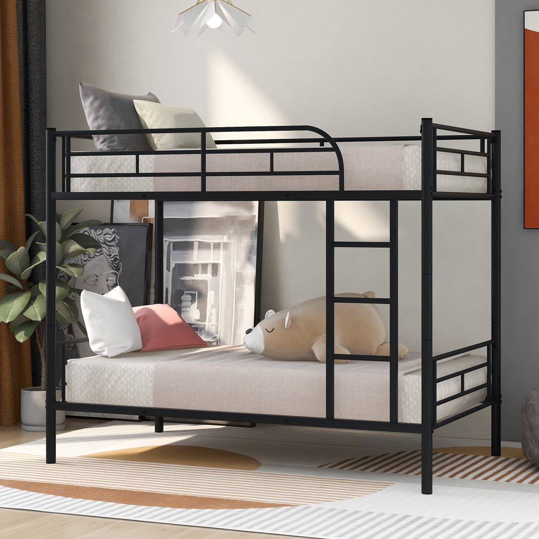 Twin Over Twin Metal Black Bunk Bed