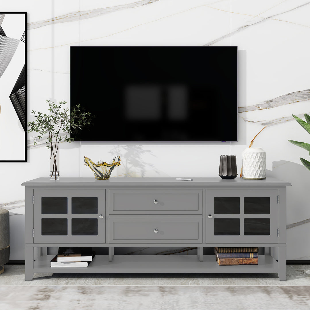 Modern Entertainment Center TV Stand with Multifunctional Storage Space