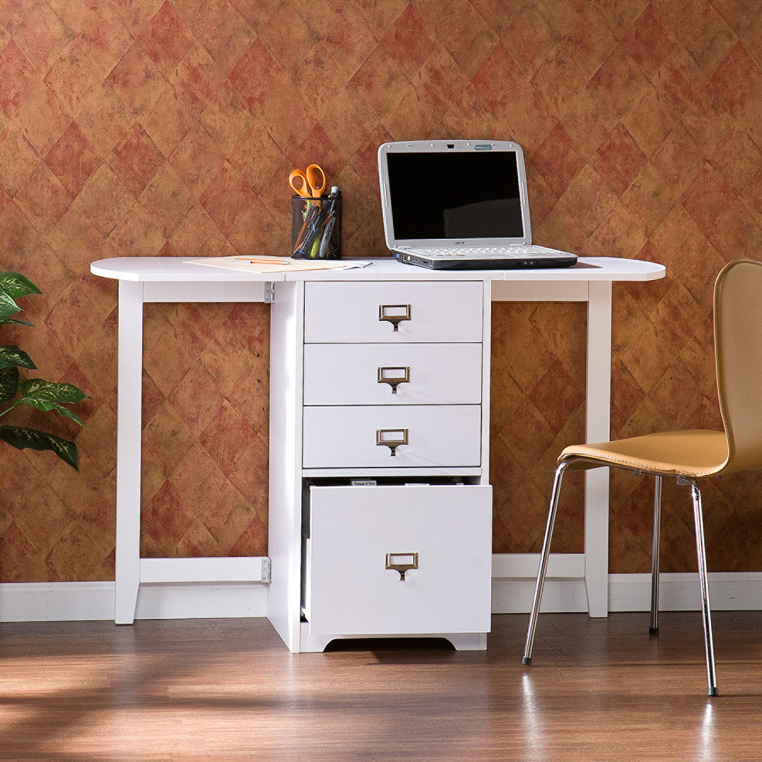 White Fold-Out Organizer and Craft Writing Desk